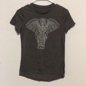 Gray shirt with white elephant